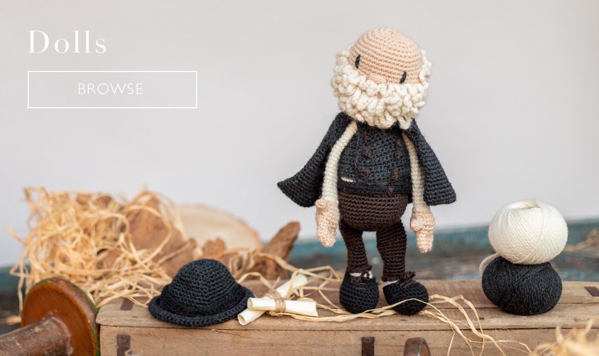 Dolls charles darwin crochet patterns toft